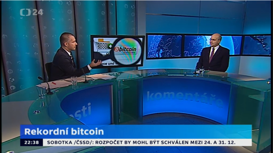 Reportáž na ČT24 – Udalosti, komentáře – Bitcoin